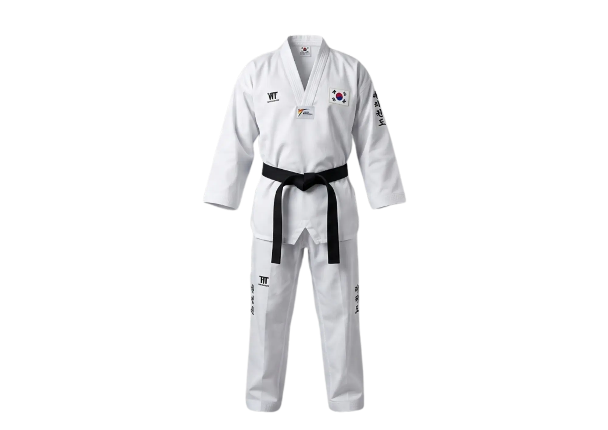 Un dobok de taekwondo, tenue officiel pour pratiquer cet art martial à Cognac en Charente